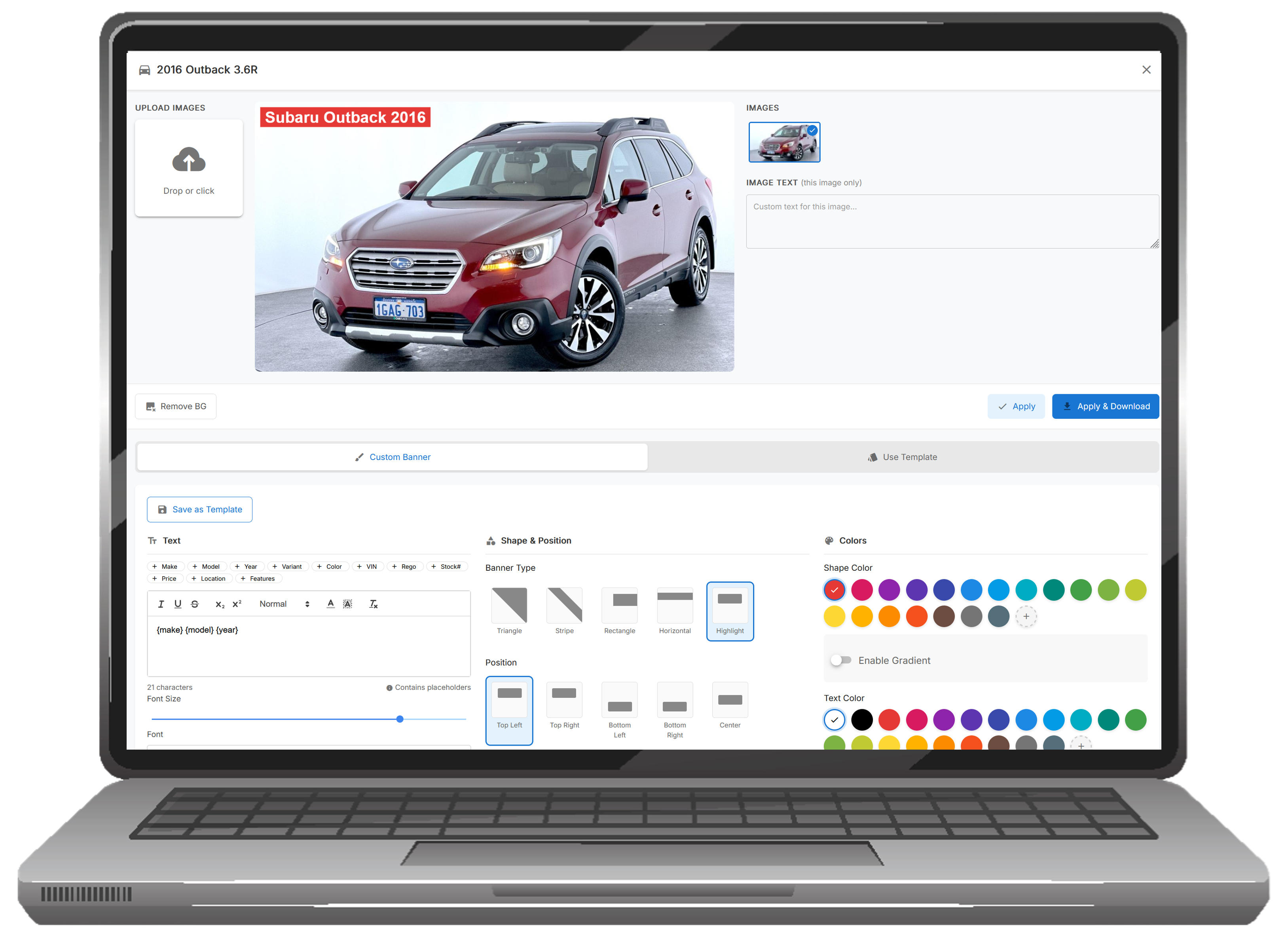 SaleShark Application Interface