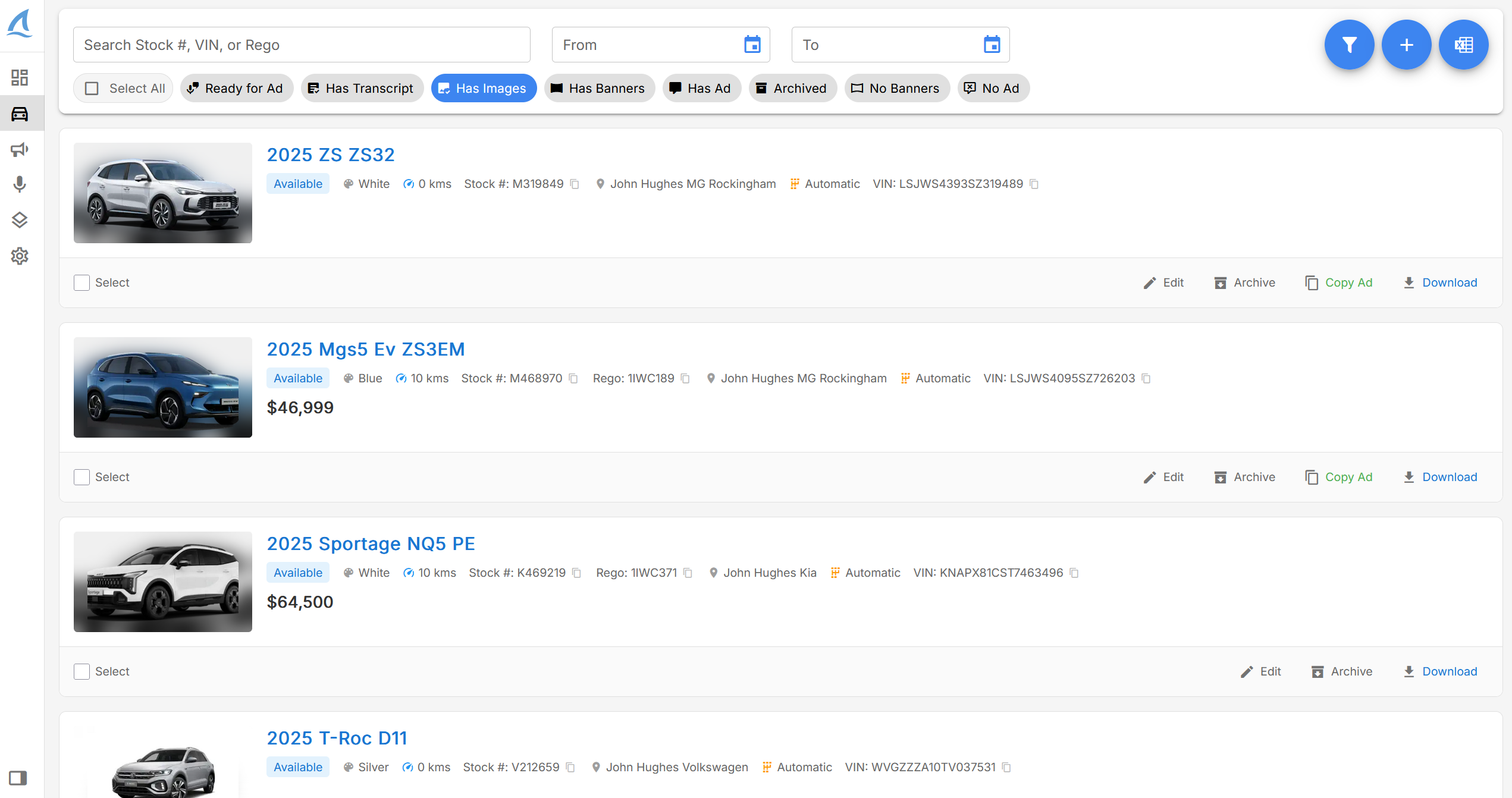 SaleShark Features Dashboard